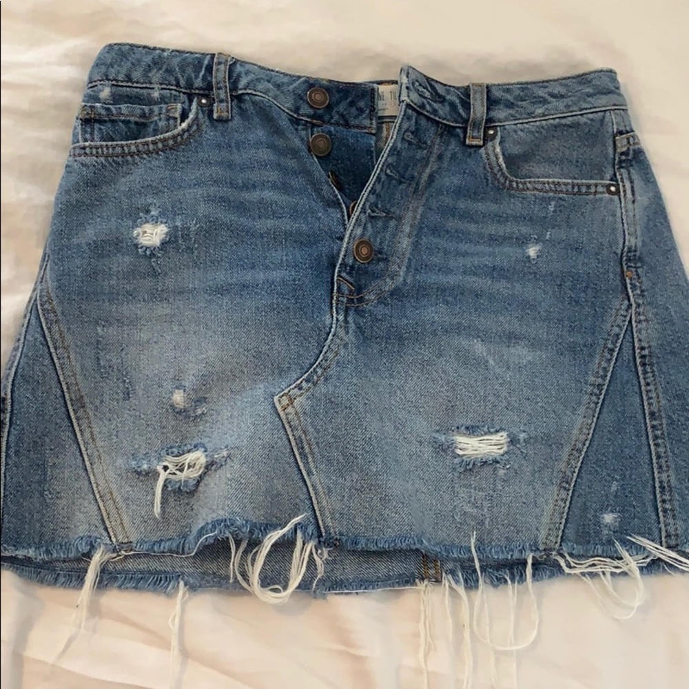 Free people denim skirt